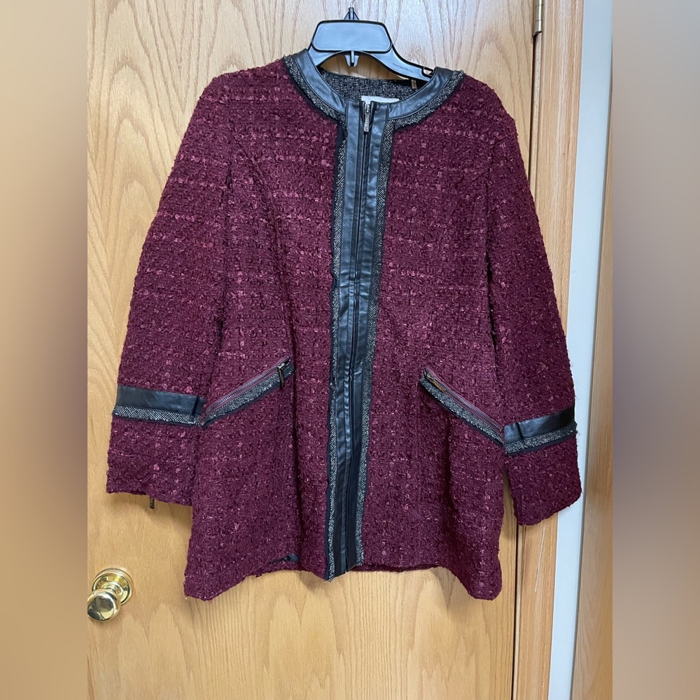 NWT: Laundry by Shelli Segal Wine Jacket